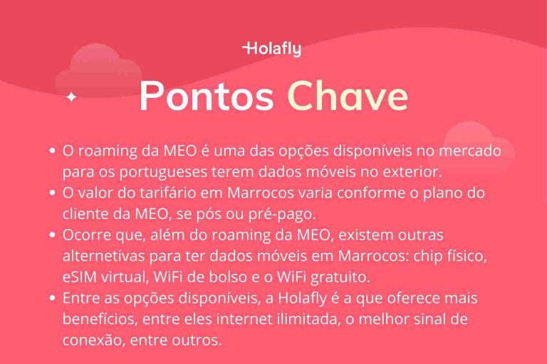 pontos principais sobre o roaming da MEO em Marrocos 