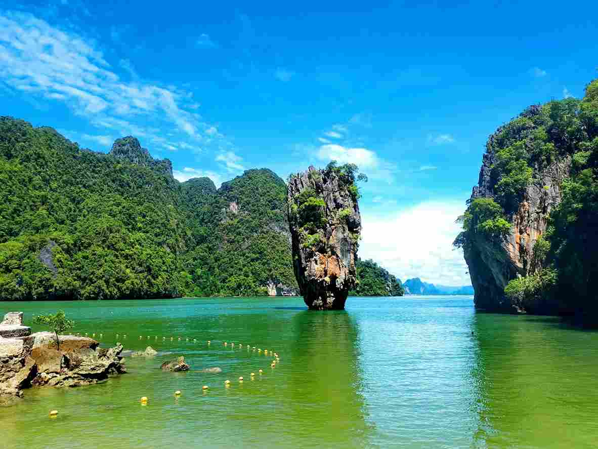 Ilha da Khao Phing Kan na Tailandia