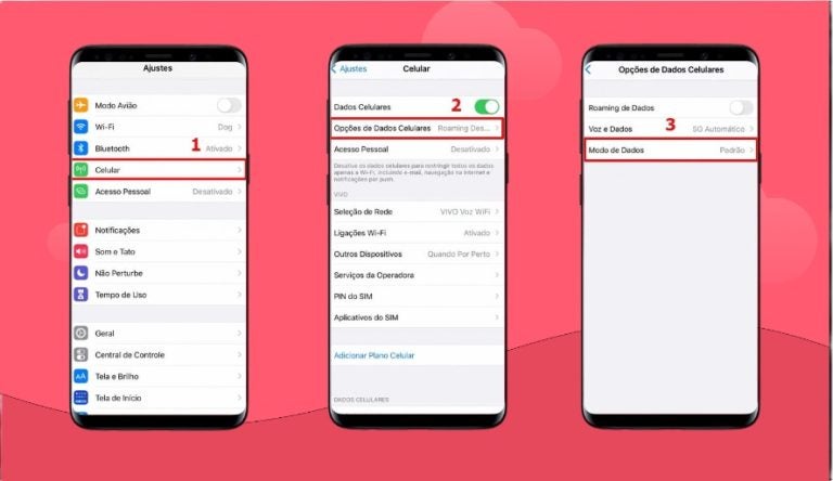 roaming em um dispositivo iOS