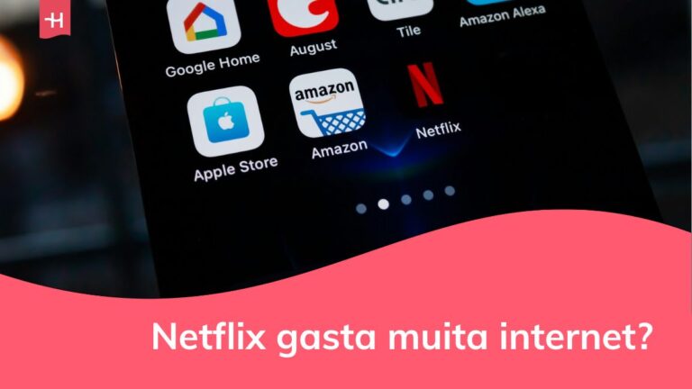 um celular com vários aplicativos, entre eles a netflix