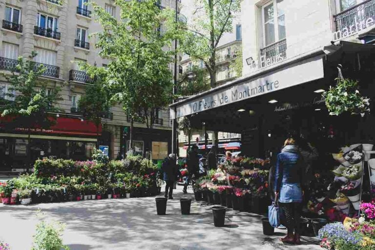 uma floricultura em montmartre, paris