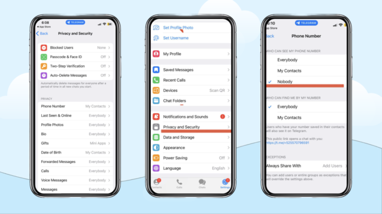 processo para não deixar aparecer o seu número no instagram