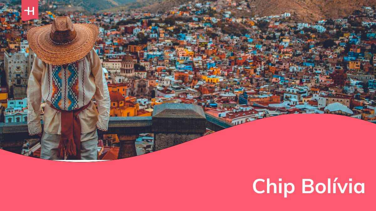 um boliviano em frente a capital do país, la paz