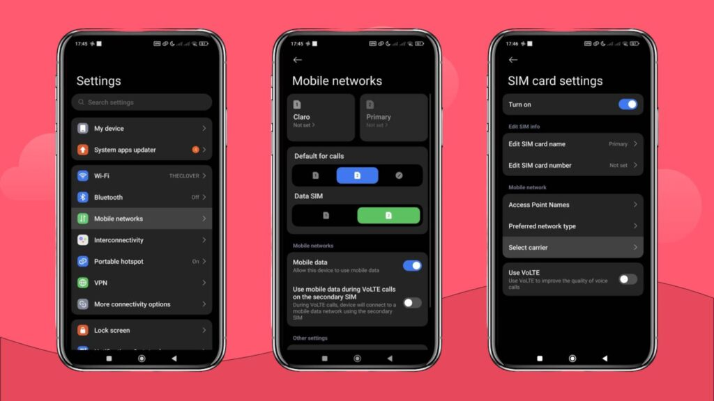 passo a passo para selecionar a rede de dados móveis no celular