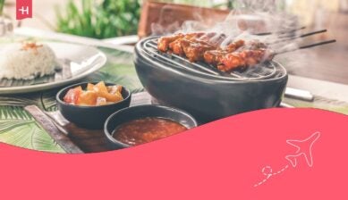 um prato local de bali