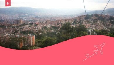 uma vista panorâmica de medellin