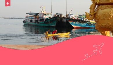 barcos transportando passageiros na tailândia