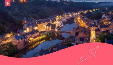 vista aérea de uma cidade francesa