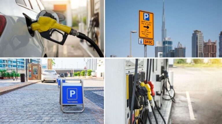 aparcamiento y caga de combustible en dubái