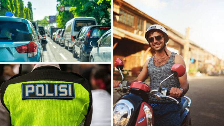 É importante que conheças as regras de trânsito ao conduzir em Bali.