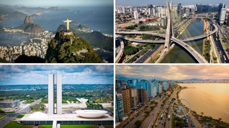 cidades principais para viver no brasil: são paulo, rio de janeiro, florianópolis e brasília.