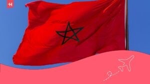 Custo de vida em Marrocos; na imagem, a bandeira marroquina.