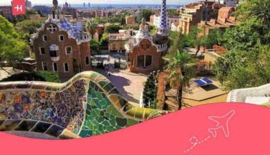uma visao panorâmica de uma parte de barcelona