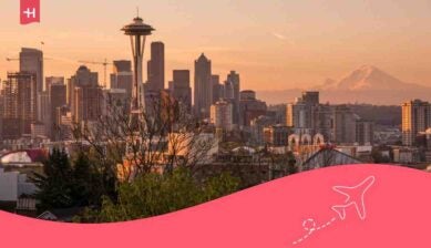 uma vista panoramica de seattle