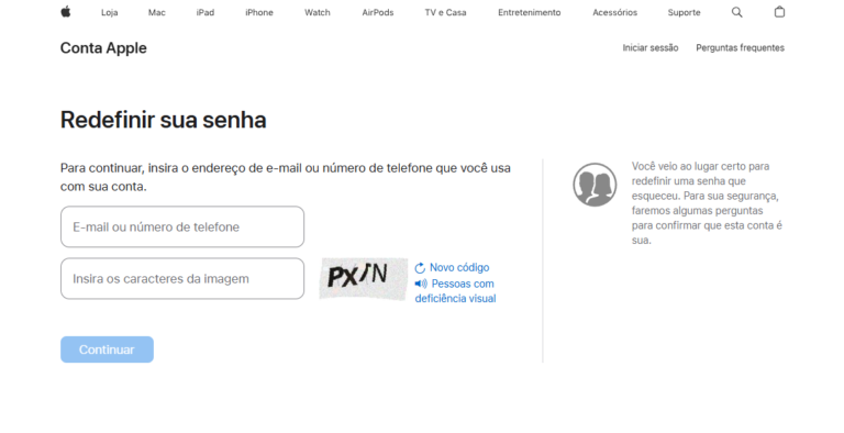 como recuperar icloud sem numero de telefone: conta Apple