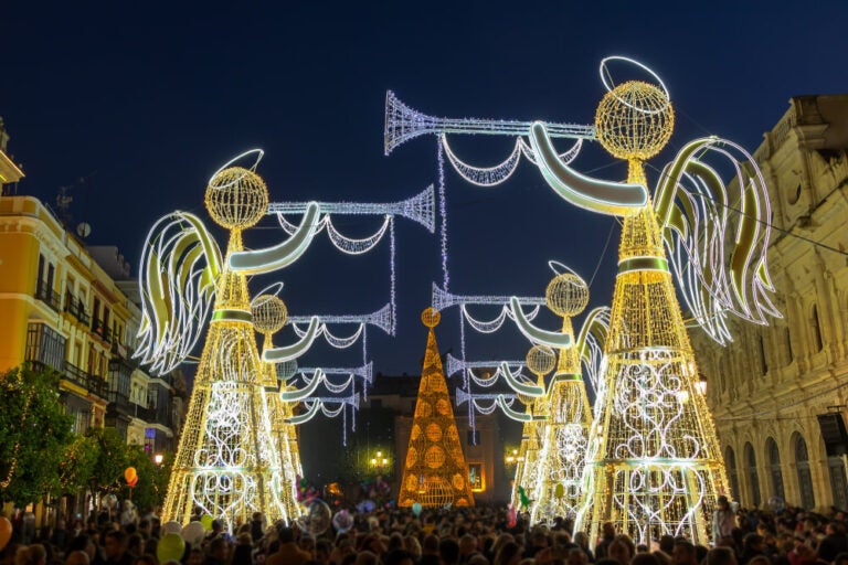 Decorações e luzes de Natal em Sevilha