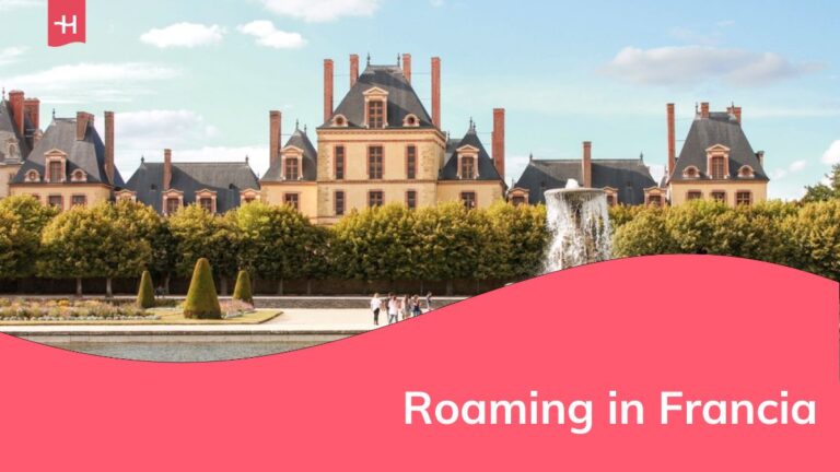 Chateau Fontainebleau giardino cielo blu