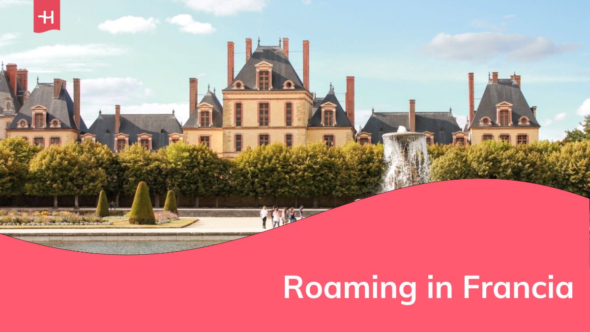 Chateau Fontainebleau giardino cielo blu
