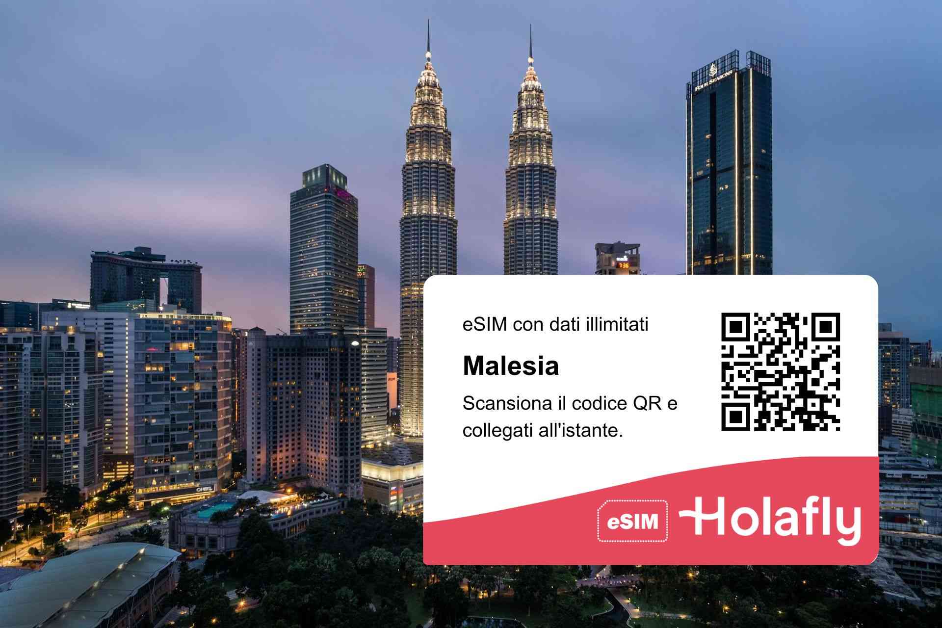 scheda eSIM di Holafly per Malesia