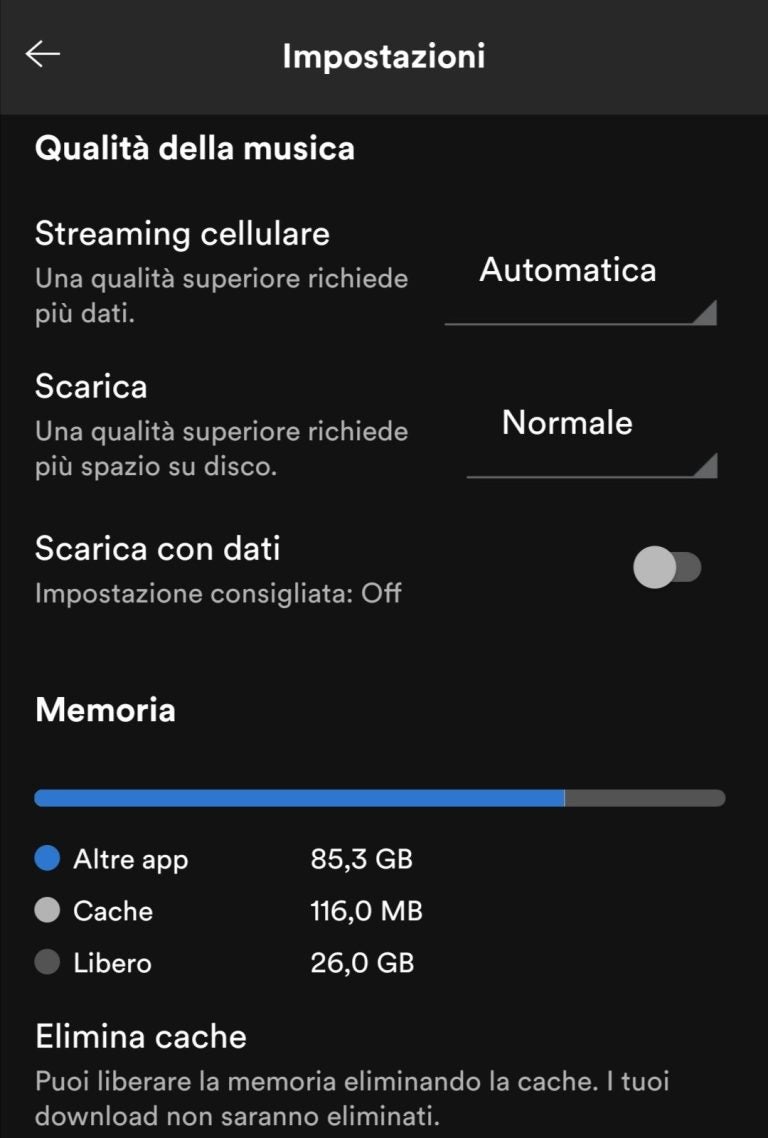 quanti giga consuma Spotify, quanto consuma Spotify, quanti dati consuma Spotify, quanto internet consuma Spotify, quanto consuma Spotify in un'ora