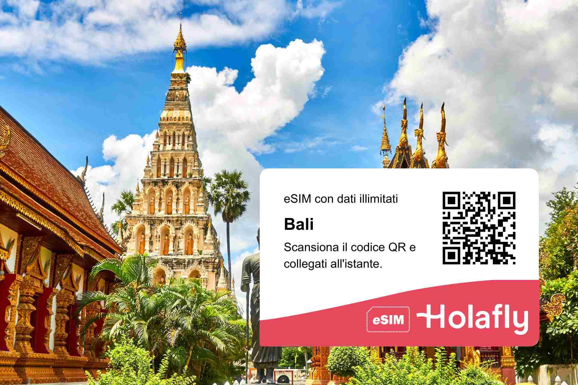 Scheda eSIM per Bali di Holafly