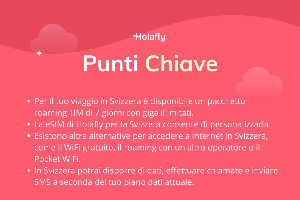 Punti chiave sul roaming TIM in svizzera