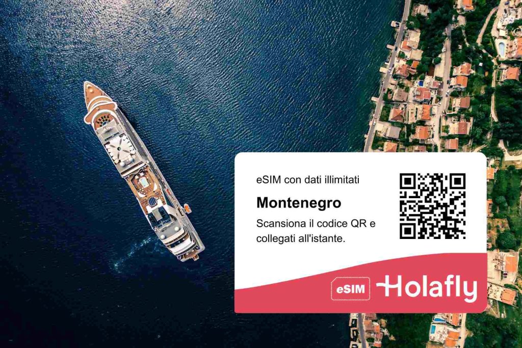 Scheda eSIM Holafly per il Montenegro e crociera a Kotor, Montenegro