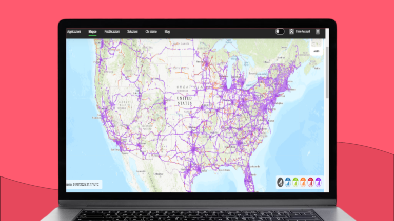 Mappa di copertura di un operatore locale negli Stati Uniti sul sito nperf