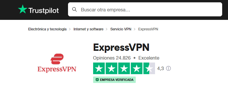 recensioni ExpressVPN su Trustpilot