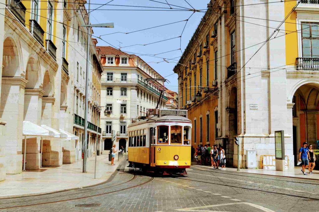 Tram di Lisbona, Portogallo. 