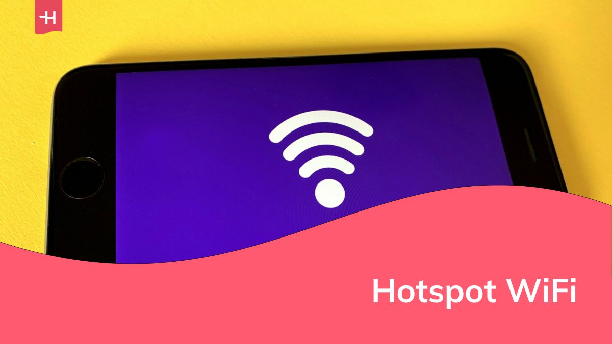 Telefono cellulare con logo WiFi