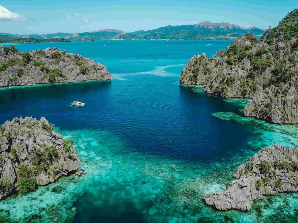 Paesaggio marino a Coron, Filippine