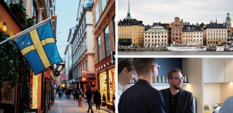 Bandiera svedese, vista sul fiume e nomadi digitali nei coliving di Stoccolma