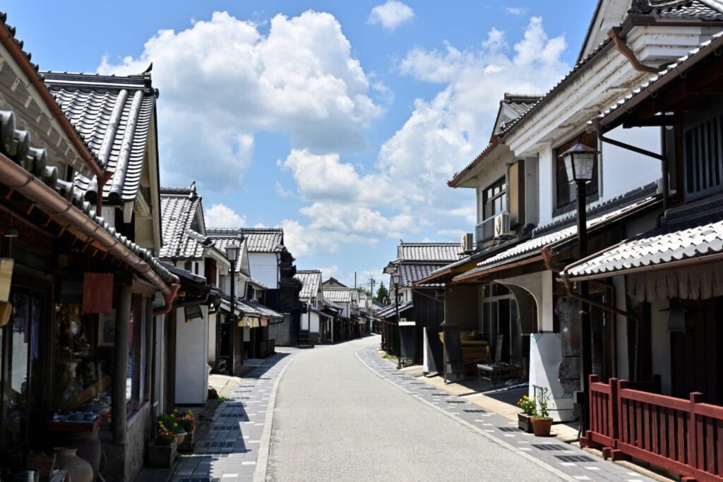 Il paesaggio urbano di Tanba Sasayama, dove permangono tracce del periodo Edo