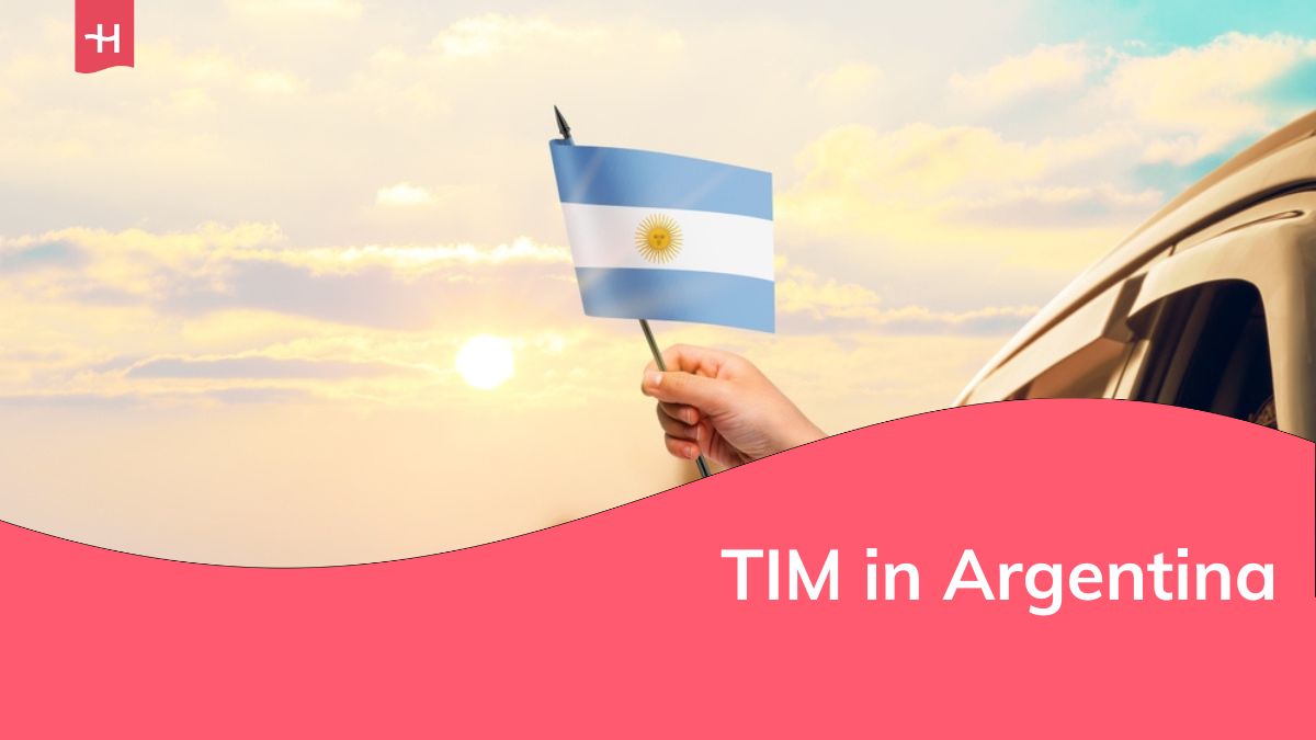 Sventolare la bandiera argentina al tramonto o all'alba da un'auto che percorre una strada di campagna.