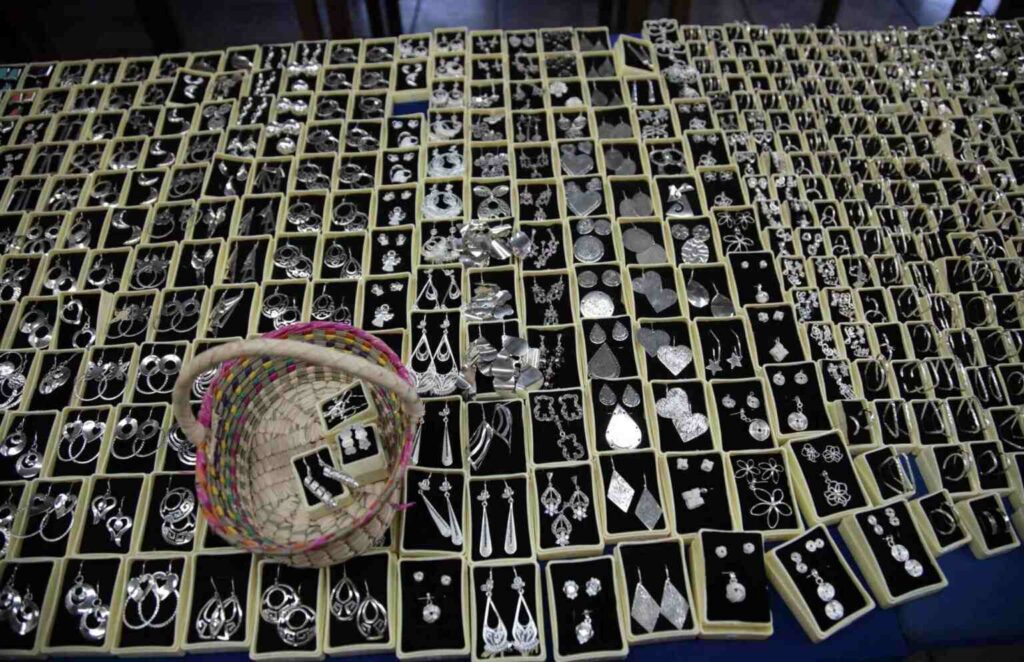 Gioielli in argento di Taxco.