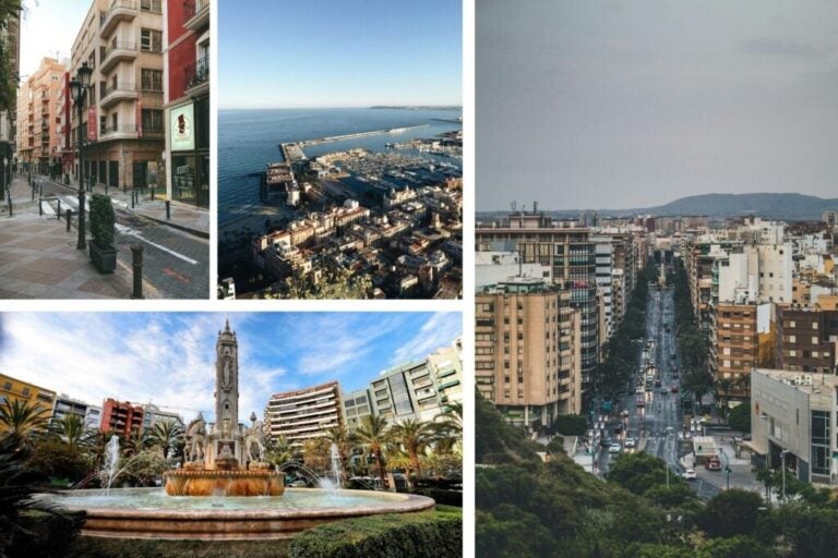 Strade di Alicante dove si trovano gli spazi di coworking.