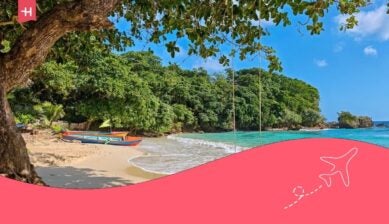 Spiaggia paradisiaca nei Caraibi