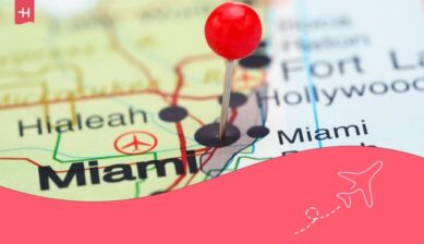 mappa degli stati uniti con miami contrassegnata
