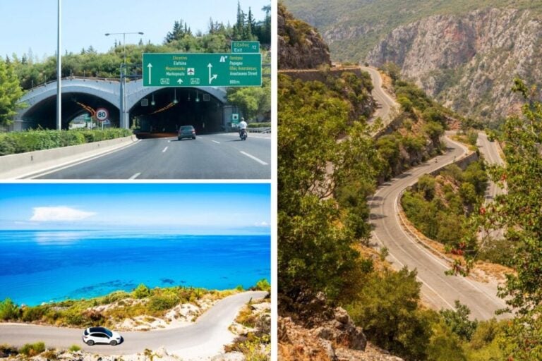 Tipi di strade in Grecia.