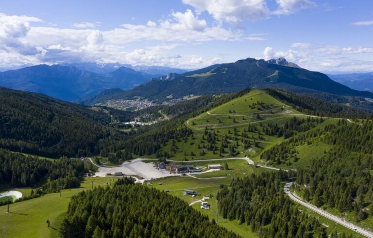 Vista aerea di Folgaria, Alpe Cimbra.