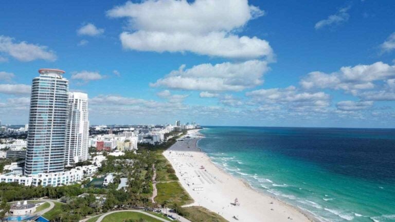 Vista aerea della costa della Florida