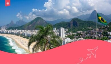 Spiaggia di Copacabana a Rio de Janeiro, Brasile