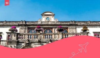 Facciata del Castello di Chapultepec a Città del Messico, Messico, Nord America