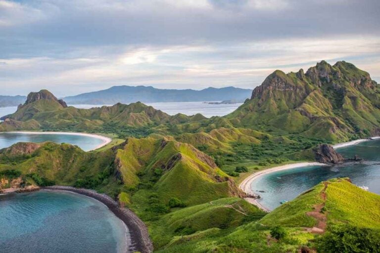 Views of padar island in komodo national park, indonesia