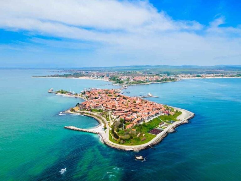 Vista aerea di Nessebar, Bulgaria.