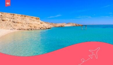 La costa paradisiaca dell'isola di Giftun, Mahmya, Hurghada, Mar Rosso, Egitto.