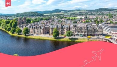 Una vista mozzafiato sulla città di Inverness dal castello di Inverness