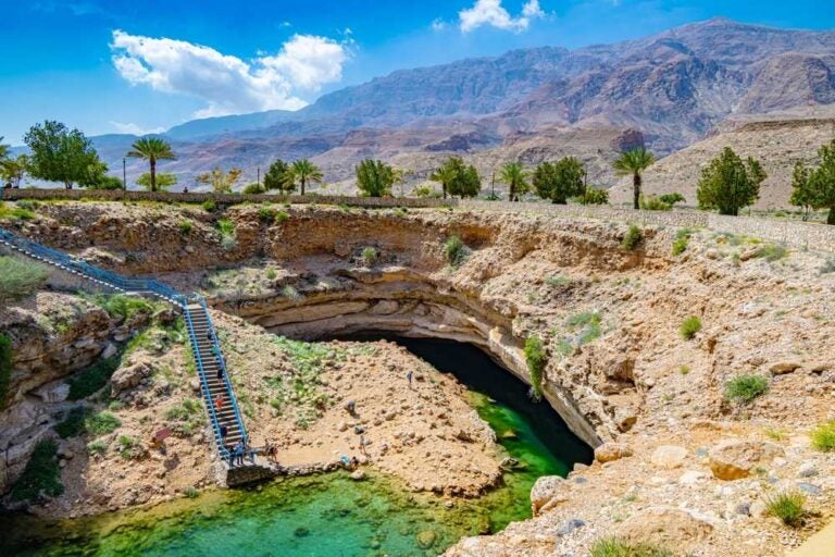 Dolina di Bimmah, nella parte orientale del Governatorato di Muscat, nel Sultanato dell'Oman