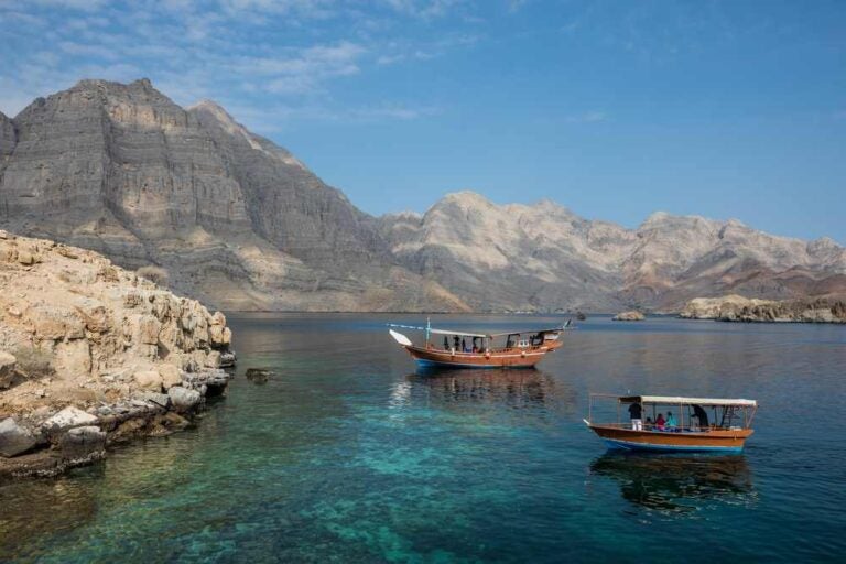 Fiordi vicino Khasab, Musandam, Oman